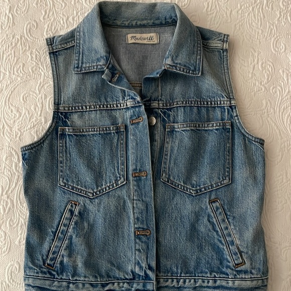 Sleeveless denim vest by Madewell petite small - Picture 5 of 6